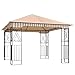 ABCCANOPY Garden Gazebo Replacement Canopy 10' x 10' Soft Top for 10' x 10' Gazebo Model L-GZ730PST-C1 Beige(only Roof)