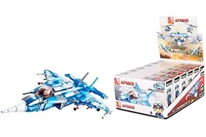 Sluban M38-B0666 Army-6 into1 Fight Jet (Display Box Packing Containing 6 Pieces)