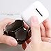 A+case case Leather Cover Compatible for air pods Accessories with Hook Keychain & Earbuds Strap Shock Resistant Full Protective case for Wireless Earbuds Charging case (Black)