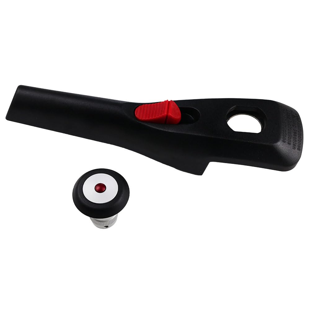 ANAKEL HOME Pressure Cooker Parts Compatible with Magefesa Magestar, Pack of Replacement Top Handle of Lid and Red-Black Pressure Regulator Valve