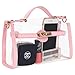 kilofly Women's Purse Small Transparent Shoulder Crossbody Clear Clutch + Wallet