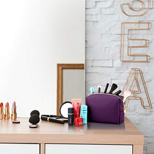 Gonex Small Makeup Bag for Purse PU Vegan Leather Travel Cosmetic Pouch Toiletry Bag for Women Girls Gifts Portable Water-Resistant Daily Storage Organzier Purple 6 Gonex Small Makeup Bag for Purse PU Vegan Leather Travel Cosmetic Pouch Toiletry Bag for Women Girls Gifts Portable Water-Resistant Daily Storage Organzier Purple
