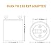 JACKYLED GU24 to E26 E27 Adapter 15-Pack Heat Resistant Up to 392℉ Fire Resistant Converts GU24 Bi-Pin Based Fixture to E26 E27 Standard Screw-in Socket White