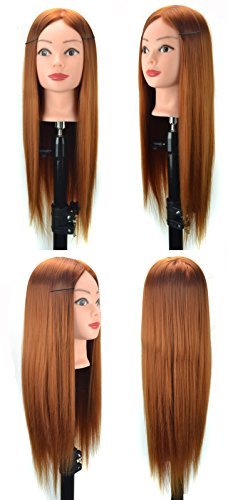 Suppion Hair Styling Wig Practice Training Head Mannequin Hairdressing Long Female Hair (A)