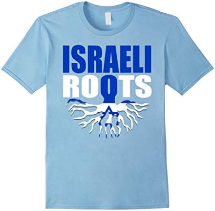 Men's Teecastle Israeli Roots Israel Pride Flag Gift T-Shirt 3XL Baby Blue