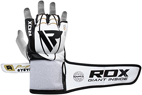 RDX-Guantes-MMA-para-Artes-Marciales-Entrenamiento-Cuero-Kickboxing-Guantillas-Bueno-para-Sparring-Grappling-Muay-Thai-Saco-de-Boxeo-Lucha-Libre-y-Combate-Training