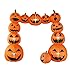 Bigjoys 8 Ft Halloween Inflatable Pumpkin Arch Archway Gate Decoration Inflatables for Indoor Outdoor Home Yard Party