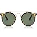 SojoS Classic Mens Womens Double Metal Bridge Round Sunglasses SJ2024 With Demi Frame/G15 Lens