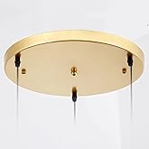 Pobllem Chandelier Ceiling Canopy 13.8" Gold 3-Light Cluster Canopy Hanging Modern Light Fixtures with Mounting Hardware, Rou