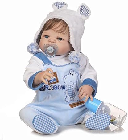NKol Reborn Dolls Silicone Full Body, Lifelike Realistic Baby Dolls 22inch 57cm Newborn Babies Boy Anatomically Correct Toys