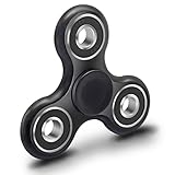 Colovis Fidget Spinner Tri Hand Spinner Fidget Toy - Stress Reducer EDC Focus Toy for Kids & Adults - Relieves ADHD Anxiety and Boredom (Black)