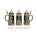 Engraved Ceramic Beer Stein German Landmarks with Ornate Metal Lid