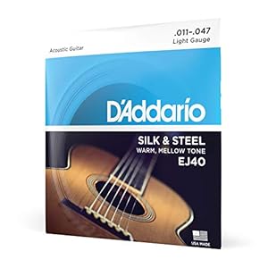 D’Addario EJ40 Silk and Steel 11-47 Folk Guitar Strings