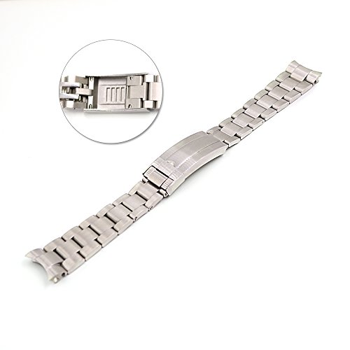20mm Two Tone Gold Silver Watch Band Solid Curved End Screw Links Bracelet For OYSTER SUBMARINER