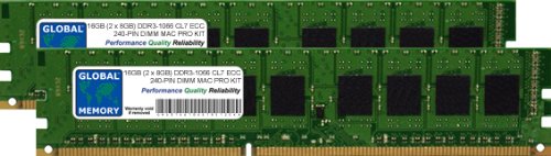 16GB (2 x 8GB) DDR3 1066MHz PC3-8500 240-PIN ECC DIMM (UDIMM) MEMORY RAM KIT COMPATIBLE WITH MAC PRO (EARLY 2009 - MID 2010 - MID 2012)