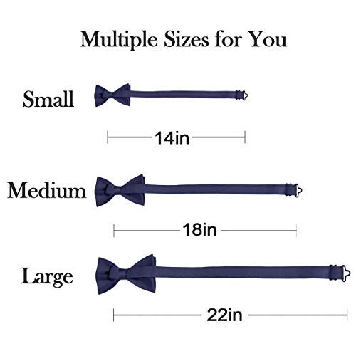 image for Wirarpa Mens Classic Pre-tied Bow Ties Clip On Formal Solid Tuxedo Adj