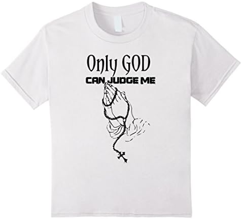 Kids Only God Can Judge Me T Shirt 10 White