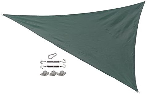 California Sun Shade Shade Sail Kit Right Triangle 15ft x12ft x9ft Heritage Green