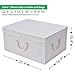 StorageWorks Extra Large Clothes Storage Bins, 55L Fabric Storage Baskets with Double-Open Lid and Divider Board, Closet Storage Organizers with Handles, Mixing of Beige, White & Ivory, 1-Pack