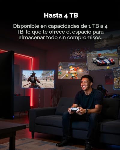 EQ790 PS5 SSD 4TB, SSD Interno NVMe M.2 con Disipador de Calor, 2280 PCIe Gen4x4 NVMe 1.4 SSD Interno, Lectura hasta 7.000 MB/s, Compatible con PS5, PC de Escritorio y Portátil