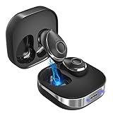 True Wireless Earbuds Bluetooth 5.0 Headphones, Sports in-Ear TWS Stereo Mini Headset w/Mic Deep Bass Waterproof Low Latency Instant Pairing 18H Battery Charging Case Noise Cancelling Earphones