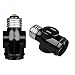 Onite E26 to 2 Outlet Light Socket Splitter Adapter Black, 2-Pack primary