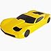 For iPhone 5 5S Se, WwwSuppliers 3D American Muscle Edition Race Fast Sports Car Case Kick-Stand Hard Protective Cover (Yellow)