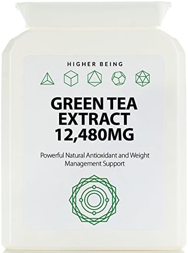Green Tea Extract Capsules (90) | High Strength 12,480mg | Natural Appetite Suppressant and Advanced Weight Management Aid | 750mg | 90 Tablets | Vegan Friendly