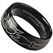 Black Claddagh Ring. Made from Titanium by GestaltCouture® - 8mm. Comfort Fit.