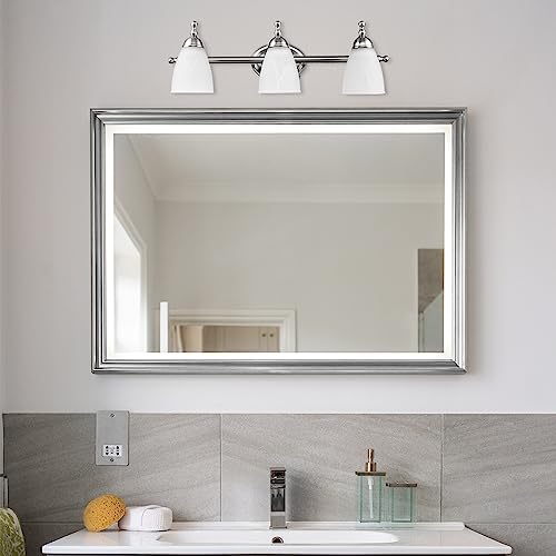 Globe Electric 50783 3Light Exclusive Vanity Light, Satin Nickel