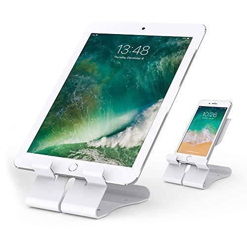 Beelta iPhone Stand, Android Cell Phone Stand, Tablet Stand for iPad (Up to 11 inch), Kindle E-Reader, Desk Accessories, White, BSC702W - Thumbnail 7