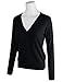 MAYSIX APPAREL Long Sleeve Lightweight Button Down V-Neck /Round Neck Knit Sweater Cardigan For Women (S-3X, 7size)