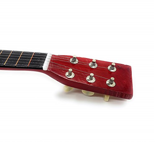 Kids 6 String Wooden Acoustic Ukulele Toy Classic Guitar Musical Instrument Toy w/ Tunable Vibrant Sounds Ukulele , Acoustic Guitar For Kids (Orange)