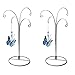 HOHIYA Ornament Display Stand Holder Christmas Hanger Hook Dog Cat Glass Ball Bauble 4 Arms 12inch Silver 2 Pcs