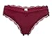 ALove Womens 4 Pack Lace Trim Panties Briefs Low Rise Underwear Hipsters