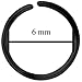 Forbidden Body Jewelry 20g 1/4 Inch (6 mm) Surgical Steel Black Seamless Nose Ring & Cartilage Hoop with Comfort Round Ends
