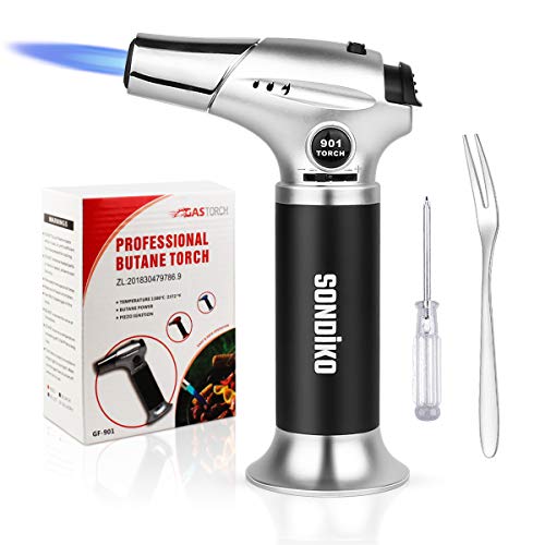 Sondiko Kitchen torch, Professional Culinary torch with Safety Lock