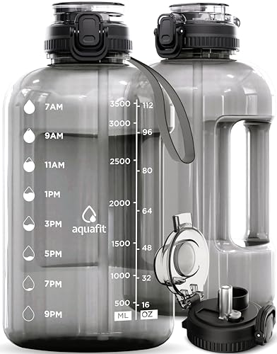 AQUAFIT 1 Gallon Water Bottle with 2-in-1 Straw
