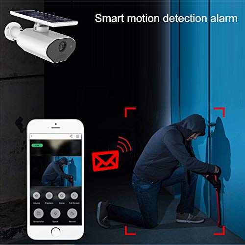StartVision Solar Powered Wireless Home Security Camera, Outdoor 2.4GHz Wifi IP Camera with Motion Detection Night Vision, Wire-free Surveillance Camera Built in Battery, IP65 Waterproof Weatherproof