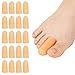 20 Pieces Gel Toe Cap, Silicone Toe Protector, Toe Guards for Feet, Protect Toe and Provide Relief from Corns, Callus, Blisters, Hammer Toes, Ingrown Toenails, Toenails Loss - Small,Beige