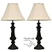 Decor Therapy Touch Control Steel Table Lamps, Set of 2, Bronze