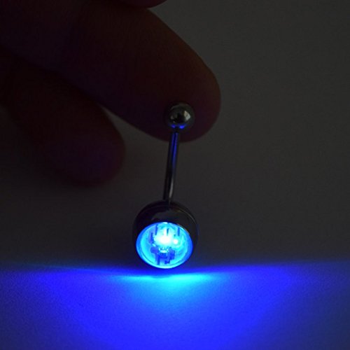LED Light up Glow Belly Button Ring Navel (Multicolor) Glow in the