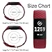 Hamile Bands Compatible with Fitbit Charge 4 / Fitbit Charge 3 / Fitbit Charge 3 SE, Waterproof Replacement Watch Strap Fitness Sport Band Wristband for Women Men, Small, Wine Red