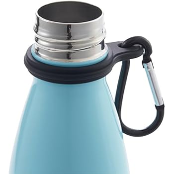 Silicone Water Bottle Carrier/Holder with Carabiner - 12oz to 25oz SS Cola Shaped Bottles (2 Pack)