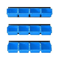 Ultrawall 12 PCS Bins & 3 Rails, Plastic Hanging