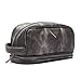 LVLY Toiletry Travel Bag for Men - Large Leather Dopp Kit - Mens Toiletries Bathroom Organizer (Gray)