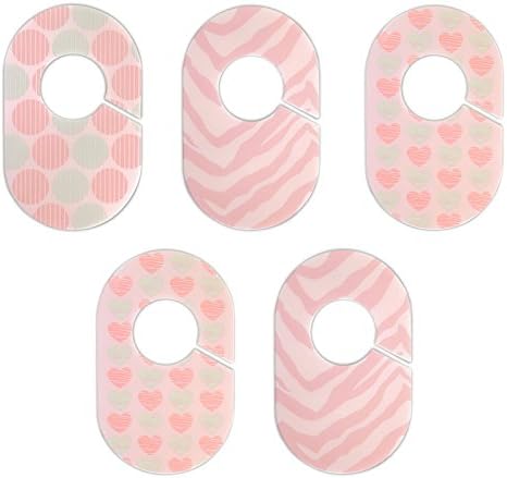 Little Haven Pink and Grey Nursery Closet Organizer (Pack of 5)