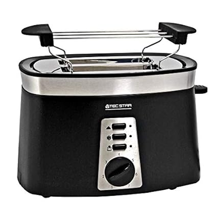 Toaster Toastautomat 920W Zweischlitz brötchenaufsatz Auftaufunktion