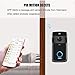 Video Doorbell Wireless Doorbell Camera IP5 Waterproof HD WiFi Security Camera Real-Time Video for iOS & Android Phone Night Light (Black)