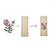 Set of 4 Packets Real Pressed Flowers Includes 2 DIY Flowers Wooden Bookmarks and 2 Dry Flowers Materials for Make Art & Craft (Purple and Blue)